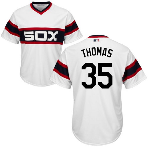White Sox #35 Frank Thomas White Alternate Home Cool Base Stitched Youth MLB Jersey - Click Image to Close
